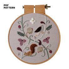Load image into Gallery viewer, The Bird and the Squirrel in the Garden - PDF Pattern