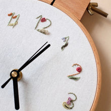 Load image into Gallery viewer, Floral Embroidery Clock - PDF Pattern