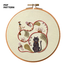 Load image into Gallery viewer, Cat in the Garden - PDF Pattern