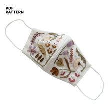 Load image into Gallery viewer, Spring Floral Embroidered Mask - PDF Pattern