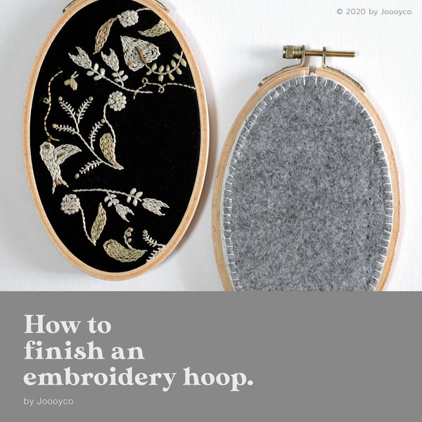 How to finish an embroidery hoop (with felt) tutorial