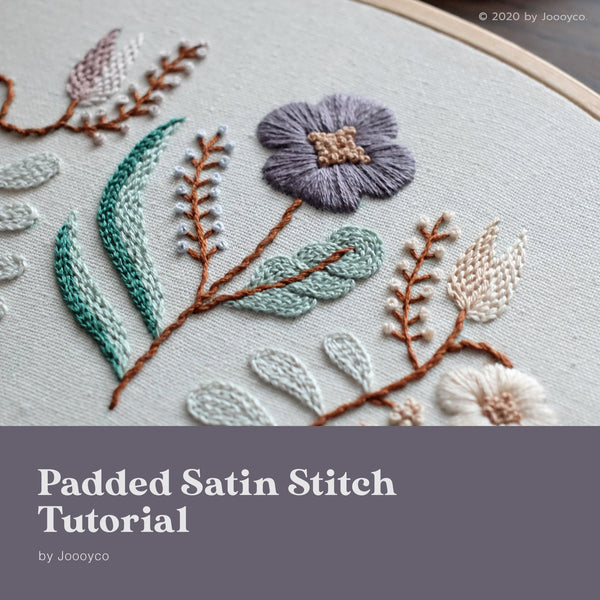 New tutorial ! How to work padded satin stitch