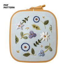 Load image into Gallery viewer, Blue Summer Blooms - PDF Embroidery Pattern
