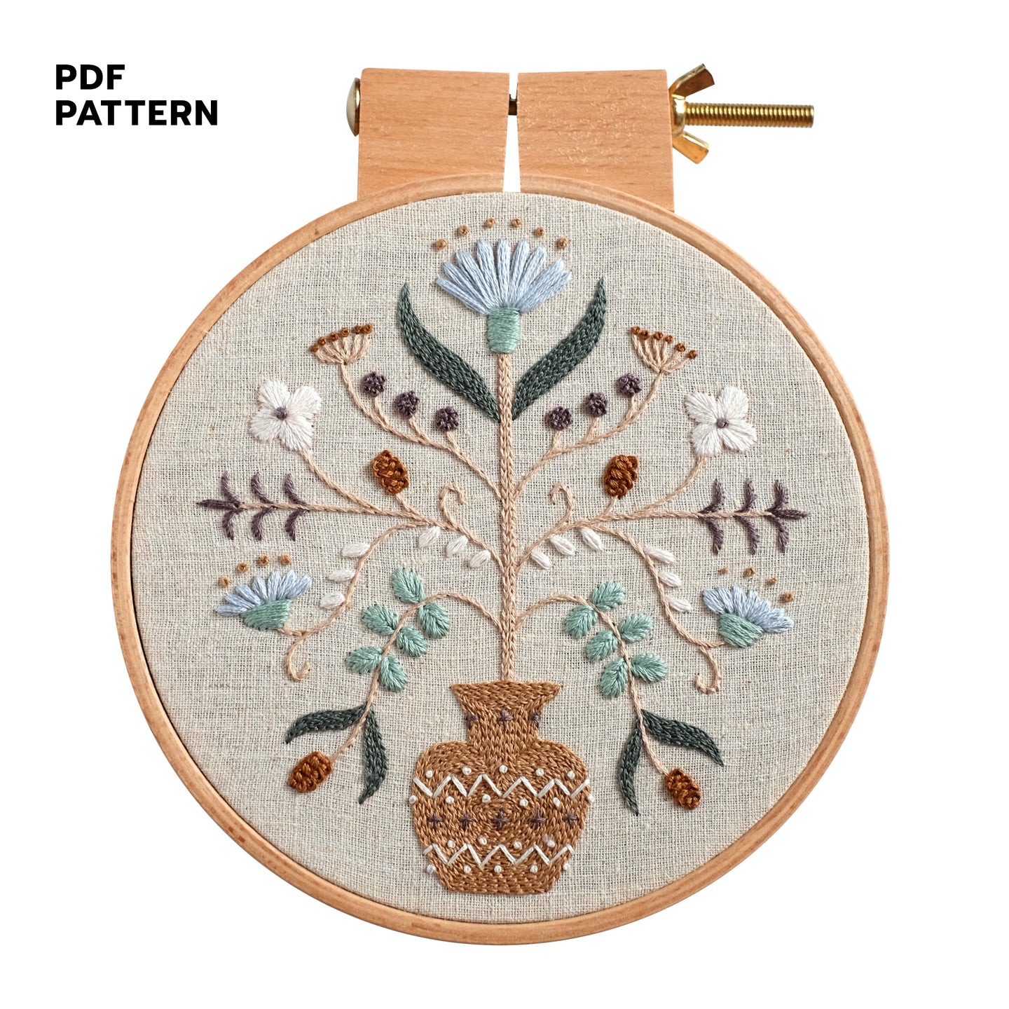 Nordic Floral Vase - PDF Pattern