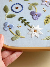 Load image into Gallery viewer, Blue Summer Blooms - PDF Embroidery Pattern
