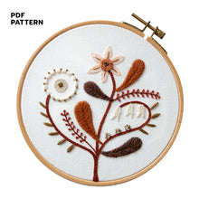 Load image into Gallery viewer, Autumn Wildflowers - PDF Embroidery Pattern
