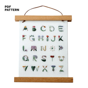 Floral Alphabets - PDF Pattern