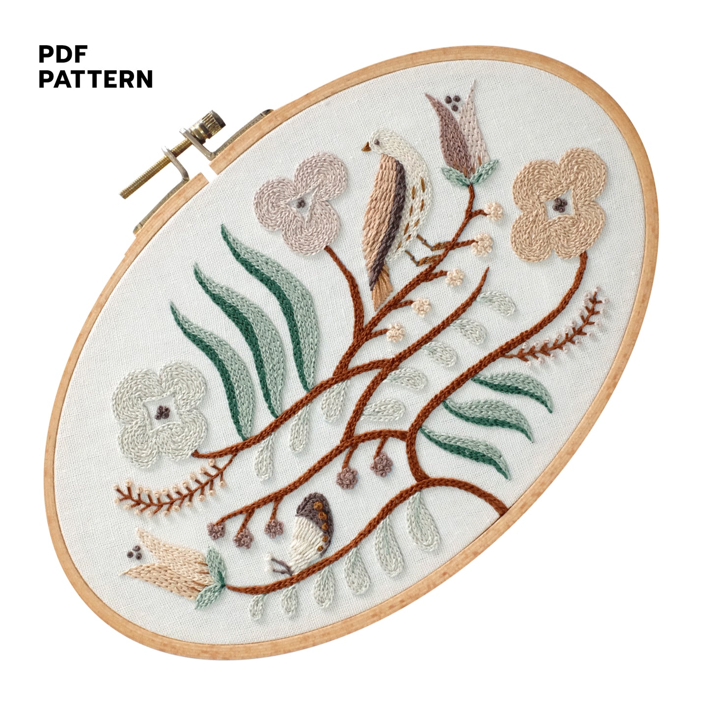 Bird in Bush - PDF Pattern