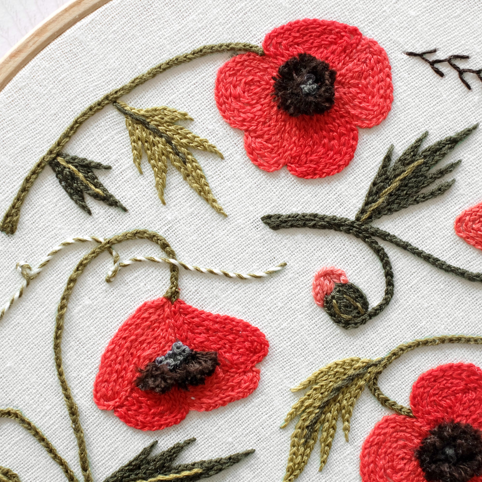 Poppy Patch Embroidery Pattern – Jen Ann Handmade